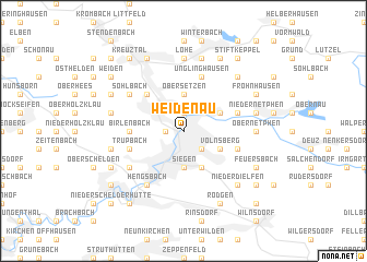 map of Weidenau