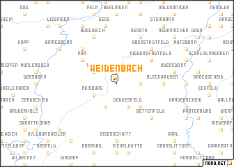 map of Weidenbach