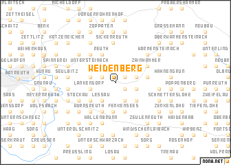 map of Weidenberg