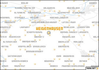 map of Weidenhausen