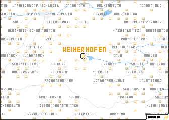 map of Weiherhöfen