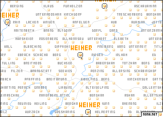 map of Weiher