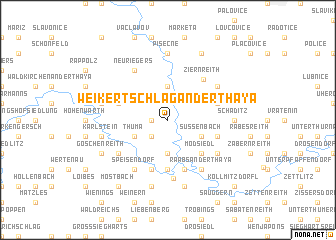 map of Weikertschlag an der Thaya
