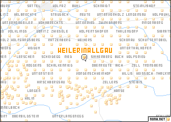 map of Weiler in Allgau