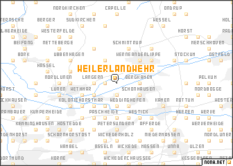 map of Weiler-Landwehr