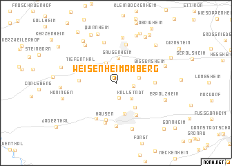 map of Weisenheim am Berg