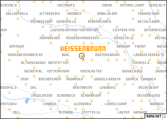 map of Weißenbrunn