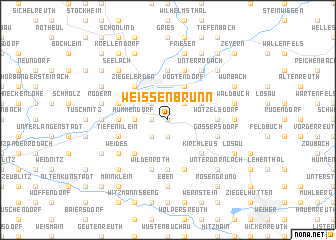 map of Weißenbrunn