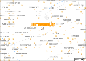 map of Weitersweiler