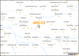 map of Weklice