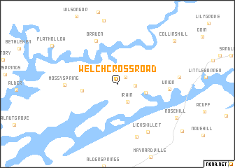map of Welch Crossroad