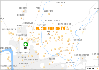 map of Welcome Heights