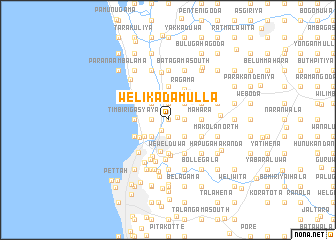 map of Welikadamulla