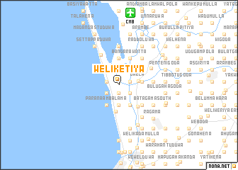 map of Weliketiya