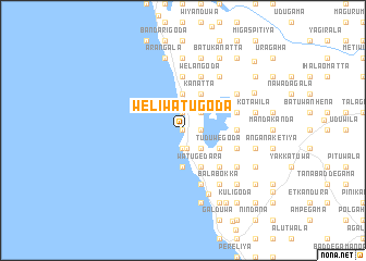 map of Weliwatugoda