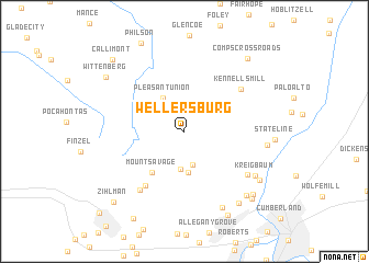 map of Wellersburg