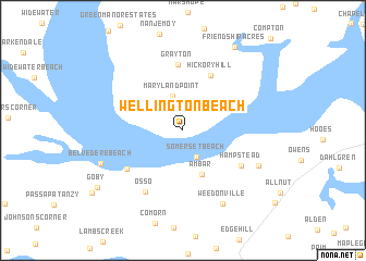 map of Wellington Beach