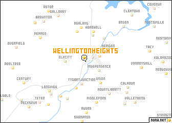 map of Wellington Heights