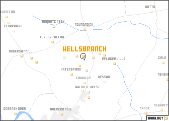 map of Wells Branch