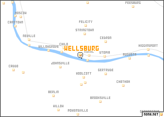 map of Wellsburg