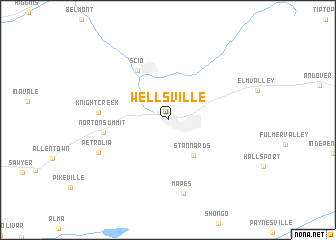 map of Wellsville