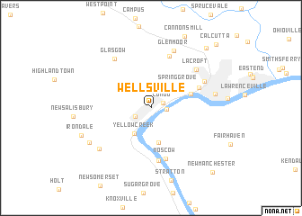 map of Wellsville