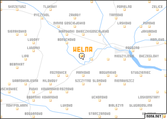 map of Wełna