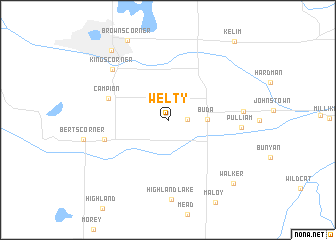 map of Welty