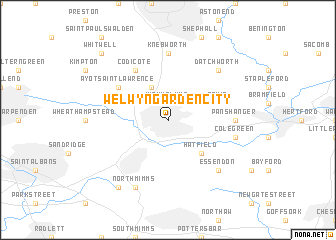 map of Welwyn Garden City