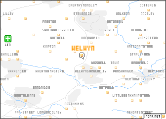 map of Welwyn