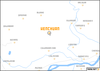 map of Wenchuan