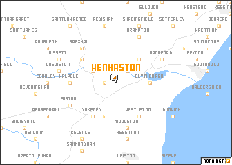 map of Wenhaston