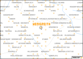 map of Wenigreith