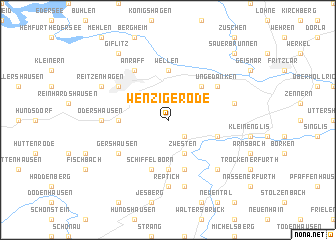 map of Wenzigerode