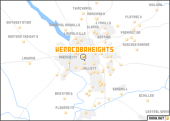 map of Weracoba Heights