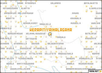 map of Werapitiya Ihalagama