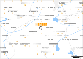 map of Werben
