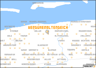 map of Werdumeraltendeich