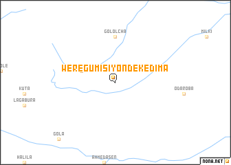 map of Weregu Mīsīyon Dekʼe Dīma