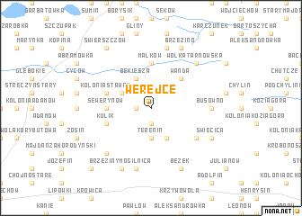 map of Werejce