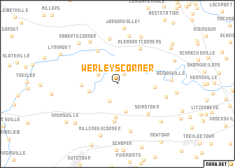 map of Werleys Corner