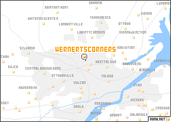 map of Wernerts Corners