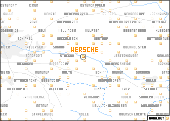 map of Wersche