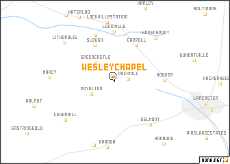 map of Wesley Chapel