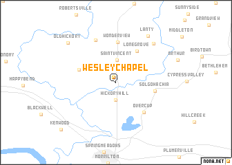map of Wesley Chapel