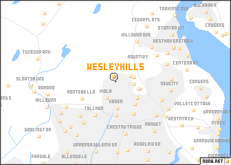 map of Wesley Hills