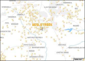 map of Wesley Park