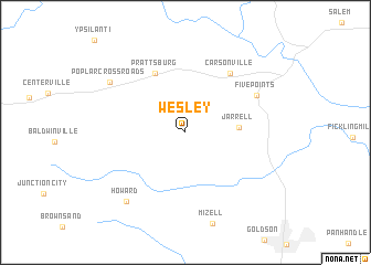 map of Wesley