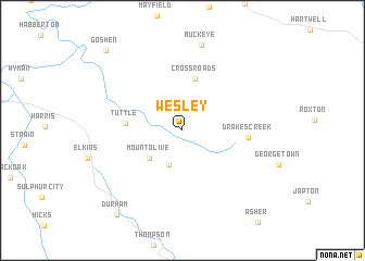 map of Wesley