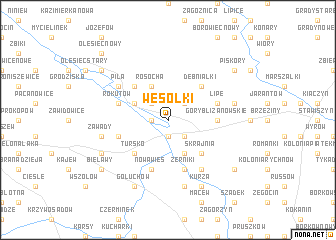 map of Wesołki